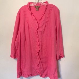 Marisa Christina Linen Blouse 3X